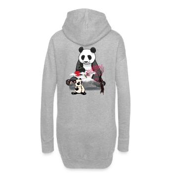 Panda Panda Ours Asie Chine Montagnes Nature - Sweat-shirt à capuche long Femme - gris chiné - Dos