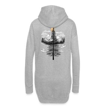 Chauves-souris d'Halloween nature de chauve-souris - Sweat-shirt à capuche long Femme - gris chiné - Dos