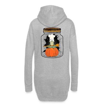 Kochkunst Oktober Frosch Kürbis Küche Köche Köchin - Hoodie-Kleid - Grau meliert - Hinten