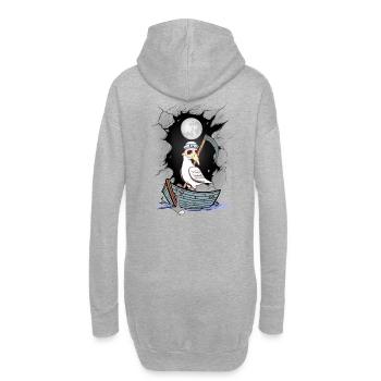 Halloween Möwe Möwen maritim Seemann Matrose - Hoodie-Kleid - Grau meliert - Hinten