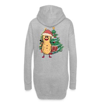 Cacahuète Arbre de Noël Noël Enfant Enfants Noix - Sweat-shirt à capuche long Femme - gris chiné - Dos