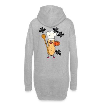 Cacahuètes Cacahuètes Cuisine Chefs Cuisine d’Halloween - Sweat-shirt à capuche long Femme - gris chiné - Dos