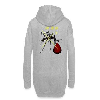 Mücken Jagt Mücke Insekten Blutsauger Blut - Hoodie-Kleid - Grau meliert - Hinten