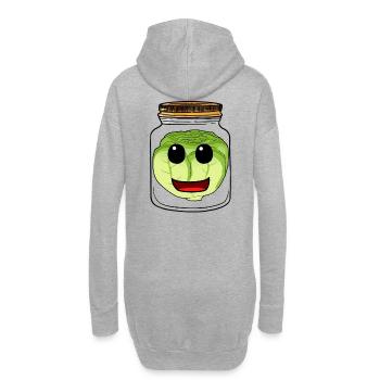 Kohl Kohlkopf Einweckglas Koch Köche Küche - Hoodie-Kleid - Grau meliert - Hinten