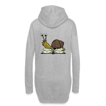Escargot étudiant Apprendre à étudier Abi - Sweat-shirt à capuche long Femme - gris chiné - Dos