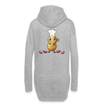 Erdnuss Nuss Küche Erdnüsse Nüsse Koch - Hoodie-Kleid - Grau meliert - Hinten