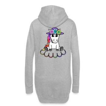 Licorne Cheval Fer À cheval Enfants Enfant Bébé Créature Mythique - Sweat-shirt à capuche long Femme - gris chiné - Dos