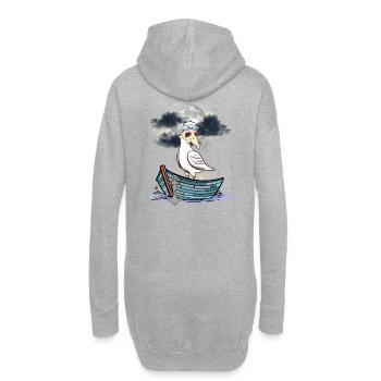 Seagull Seagulls Nature Conservation Pollution - Sweat-shirt à capuche long Femme - gris chiné - Dos
