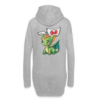 Dragon Bébé Oeuf Coquille Naissance Éclosion Oeuf Enfants - Sweat-shirt à capuche long Femme - gris chiné - Dos