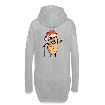 Noël Papy Cacahuète Père Noël - Sweat-shirt à capuche long Femme - gris chiné - Dos