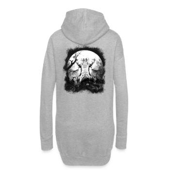 Cerf Suède Finlande Norvège Nature - Sweat-shirt à capuche long Femme - gris chiné - Dos
