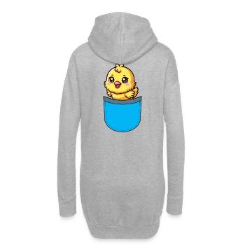 Poulet de Pâques Chicks - Sweat-shirt à capuche long Femme - gris chiné - Dos