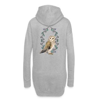 hibou hiboux nature faune bien-être animal amoureux des animaux - Sweat-shirt à capuche long Femme - gris chiné - Dos