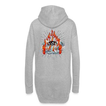 Illuminati Auge Gott Messias Jesus - Hoodie-Kleid - Grau meliert - Hinten