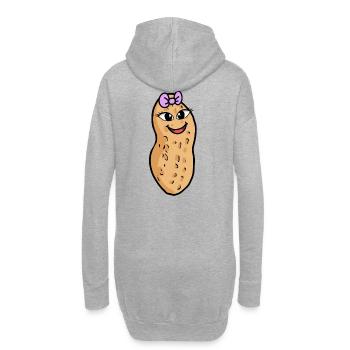 Cacahuète Cacahuètes Noix Enfant Enfants Drôle - Sweat-shirt à capuche long Femme - gris chiné - Dos