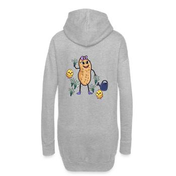 Peanut Spring Easter Chick Snowdrop - Hoodie Dress - heather grey - Back