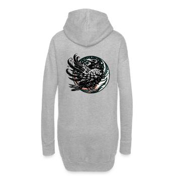 Corbeau d’Halloween Corbeau Corbeau Corbeau - Sweat-shirt à capuche long Femme - gris chiné - Dos