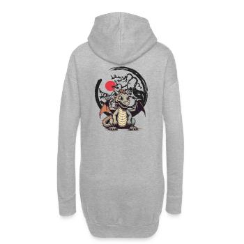 Dragon Dragon Enfant Enfants Conte de fées - Sweat-shirt à capuche long Femme - gris chiné - Dos