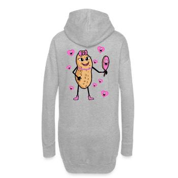 Erdnuss Schönheit Nuss Kosmetik Schminke - Hoodie-Kleid - Grau meliert - Hinten