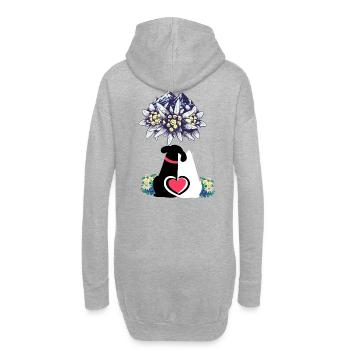 Autriche Tyrol Chat Chien Chats Chiens Suisse - Sweat-shirt à capuche long Femme - gris chiné - Dos
