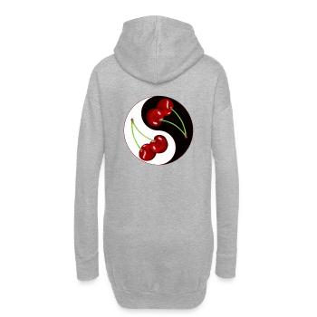 Rockabilly Cherry Cherries Fruit Asia - Hoodie Dress - heather grey - Back
