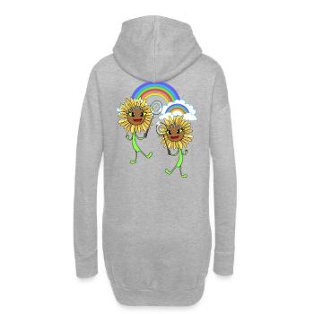 Joueur de Tennis Tenni Tournesol Tournesol Enfant - Sweat-shirt à capuche long Femme - gris chiné - Dos