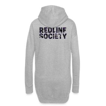 Redline Society Tuning Camo Purple Graffiti Design - Sweat-shirt à capuche long Femme - gris chiné - Dos