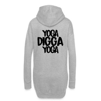 Yoga Digga Yoga - Hoodie-Kleid - Grau meliert - Hinten
