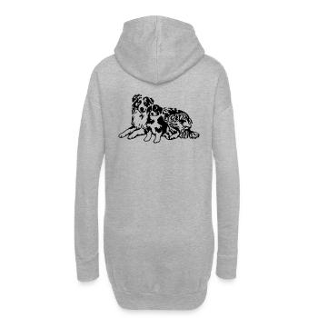 Berger australien - Sweat-shirt à capuche long Femme - gris chiné - Dos