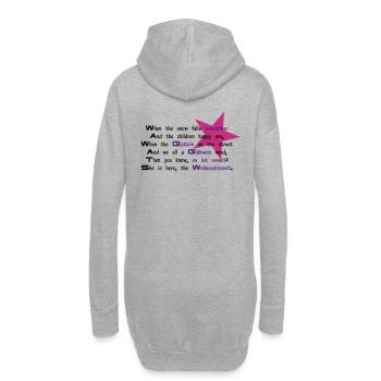 Spruch Weihnachten - Hoodie-Kleid - Grau meliert - Hinten