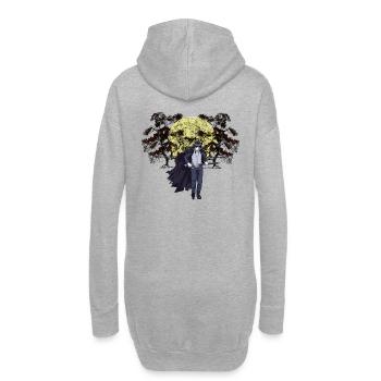 Horreur, Halloween, Démon, Épéiste, Fantaisie - Sweat-shirt à capuche long Femme - gris chiné - Dos