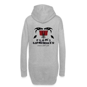 Flokis Longboats, chemise cadeau Viking Viking - Sweat-shirt à capuche long Femme - gris chiné - Dos