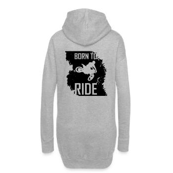 born to ride - Hoodie-Kleid - Grau meliert - Hinten