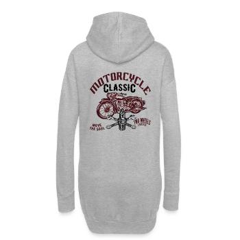 Motorrad Mechaniker Bike Classic,Shirt Oldtimer - Hoodie-Kleid - Grau meliert - Hinten
