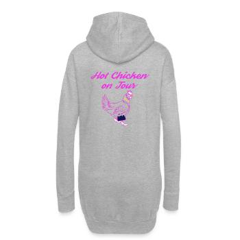 Hot Chicken,Tour.Party mit dem heißen Huhn.Shirt - Hoodie-Kleid - Grau meliert - Hinten