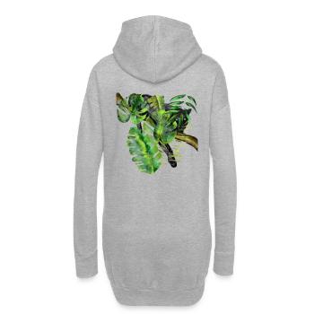 Jaguar Le chasseur noir dans la jungle - Sweat-shirt à capuche long Femme - gris chiné - Dos