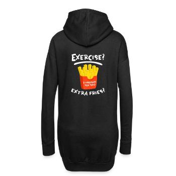 L'exercice? Frise supplémentaire? UNISEX ALIMENTAIRE - Sweat-shirt à capuche long Femme - noir - Dos