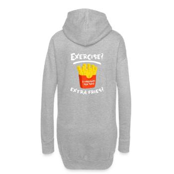 L'exercice? Frise supplémentaire? UNISEX ALIMENTAIRE - Sweat-shirt à capuche long Femme - gris chiné - Dos