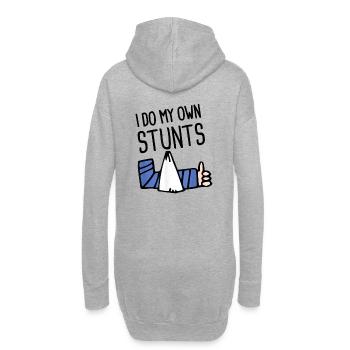 Je fais mes propres cascades UNISEX ACTION - Sweat-shirt à capuche long Femme - gris chiné - Dos