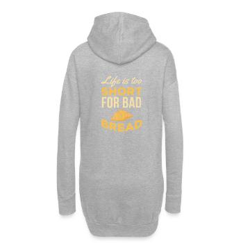 La vie est trop courte pour un mauvais pain UNISEX FOOD - Sweat-shirt à capuche long Femme - gris chiné - Dos