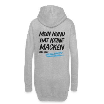Mein Hund hat keine Macken das sind Special Effect - Hoodie-Kleid - Grau meliert - Hinten