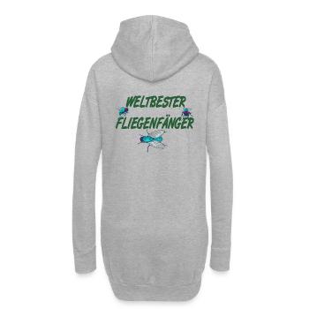 Weltbester Fliegenfänger, Insekten Stubenfliege - Hoodie-Kleid - Grau meliert - Hinten