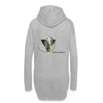Hybride lion-licorne - Sweat-shirt à capuche long Femme - gris chiné - Dos
