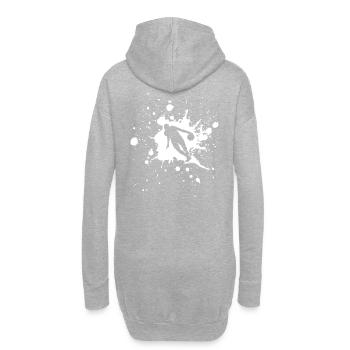 Basketball Dribble Man Blanc - Sweat-shirt à capuche long Femme - gris chiné - Dos