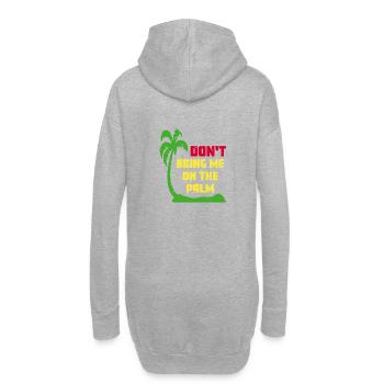 Denglisch - Bring mich nicht auf die Palme - Hoodie-Kleid - Grau meliert - Hinten