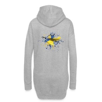 Suède Suède Pays nordiques Scandinavie Viking Graffiti - Sweat-shirt à capuche long Femme - gris chiné - Dos