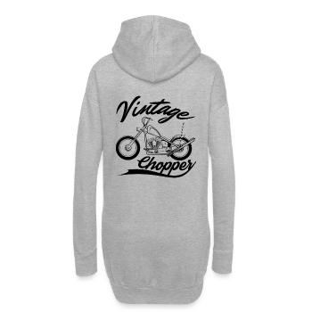 Vintage Chopper black - Sweat-shirt à capuche long Femme - gris chiné - Dos