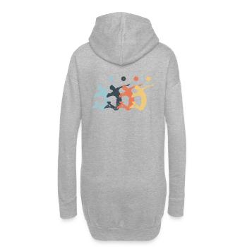 Volleyball (PopArtNo2-Edition) - Sweat-shirt à capuche long Femme - gris chiné - Dos