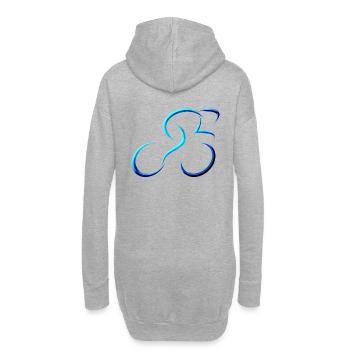 cycliste cyclisme BMX vélo sport VTT hobby - Sweat-shirt à capuche long Femme - gris chiné - Dos