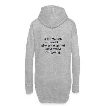 Kein Mensch ist perfekt - Hoodie-Kleid - Grau meliert - Hinten
